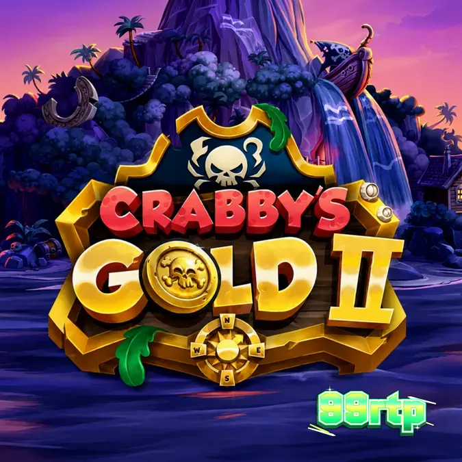 Tampilan layar permainan slot Crabby’s Gold 2 dengan tema bajak laut.